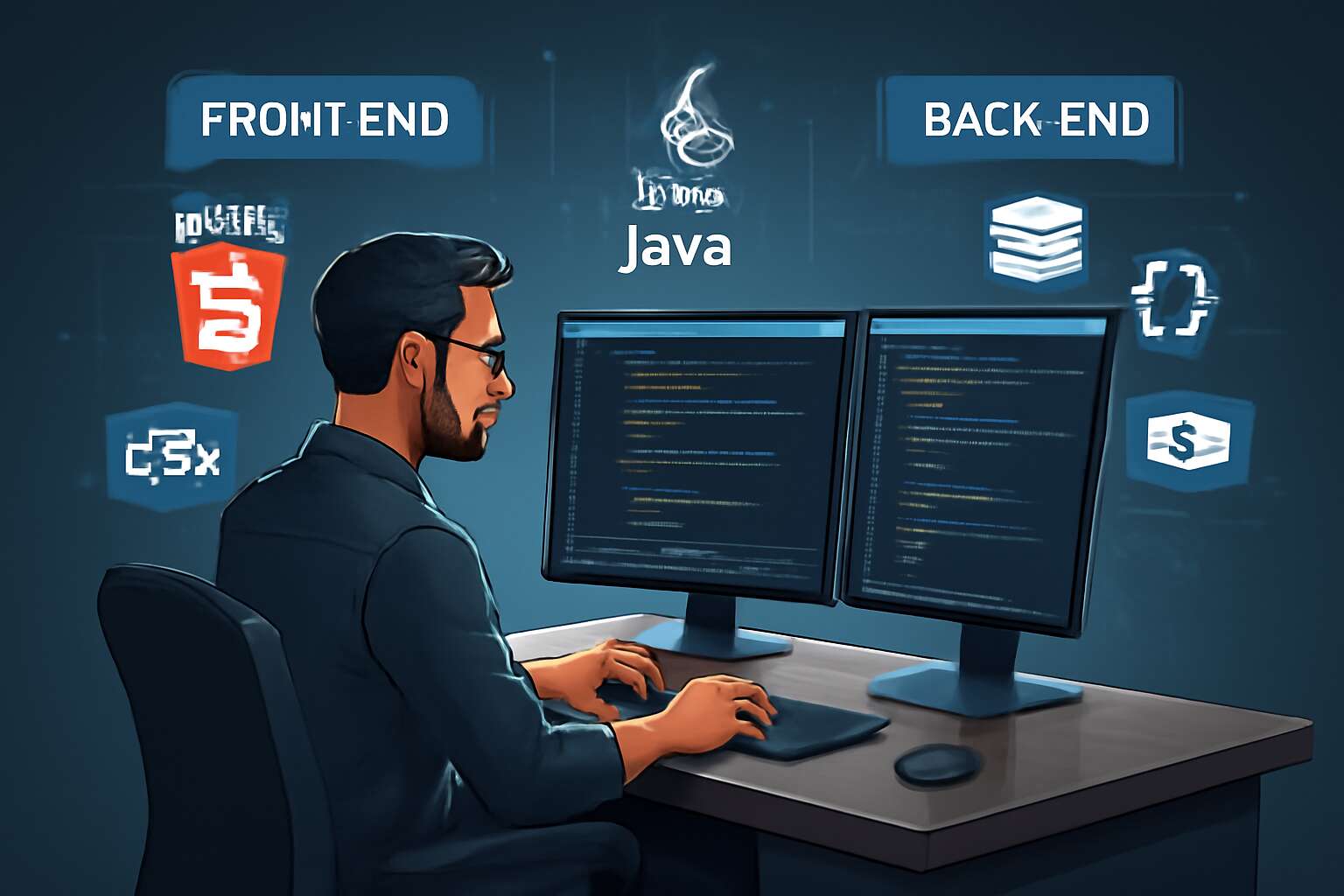 full stack developer with java
