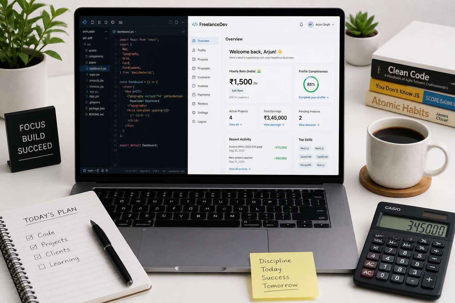 full stack developer hourly rate india